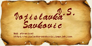 Vojislavka Savković vizit kartica